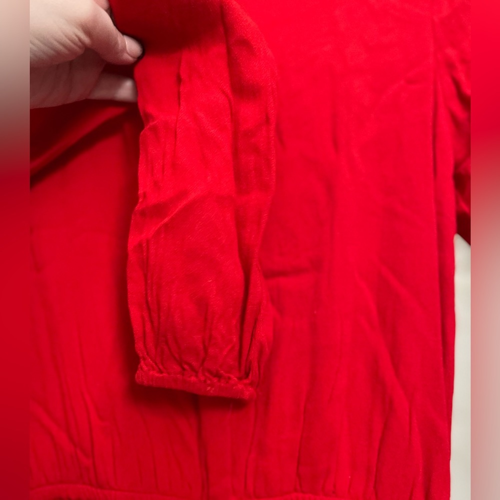 Red open back romper - Picture 2 of 5